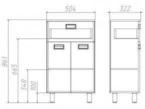 Комод 50 Куб Cube с 1 ящиком в Катав-Ивановске - katav-ivanovsk.mebel74.com | фото 3