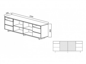 Комодино Moderno-2200 Ф4 в Катав-Ивановске - katav-ivanovsk.mebel74.com | фото 4