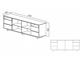 Комодино Moderno-2200 Ф6 в Катав-Ивановске - katav-ivanovsk.mebel74.com | фото 4