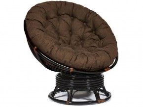 Кресло-качалка Papasan w 23/01 B с подушкой Antique brown, ткань Коричневый в Катав-Ивановске - katav-ivanovsk.mebel74.com | фото