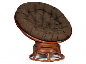 Кресло-качалка Papasan w 23/01 B с подушкой Pecan, ткань Коричневый в Катав-Ивановске - katav-ivanovsk.mebel74.com | фото