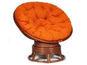 Кресло-качалка Papasan w 23/01 B с подушкой Pecan, ткань Оранжевый в Катав-Ивановске - katav-ivanovsk.mebel74.com | фото