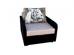 Кресло кровать Канзасик с подлокотниками тигр белый в Катав-Ивановске - katav-ivanovsk.mebel74.com | фото