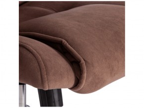 Кресло офисное Bergamo хром флок коричневый в Катав-Ивановске - katav-ivanovsk.mebel74.com | фото 4