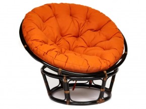 Кресло Papasan 23/01 W с подушкой Antique brown, ткань Оранжевый в Катав-Ивановске - katav-ivanovsk.mebel74.com | фото