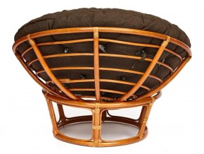 Кресло Papasan 23/01 W с подушкой Cognac, ткань Коричневый в Катав-Ивановске - katav-ivanovsk.mebel74.com | фото 2