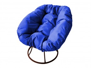 Кресло Пончик без ротанга синяя подушка в Катав-Ивановске - katav-ivanovsk.mebel74.com | фото