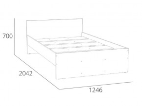 Кровать 1200 НМ 011.53-02 Симпл Белый Фасадный в Катав-Ивановске - katav-ivanovsk.mebel74.com | фото 4