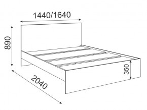 Кровать 1400 Осло модуль 4 с ящиками Дуб золото в Катав-Ивановске - katav-ivanovsk.mebel74.com | фото 2