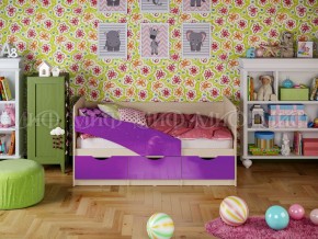 Кровать Бабочки 1600 Фиолетовый металлик в Катав-Ивановске - katav-ivanovsk.mebel74.com | фото 1
