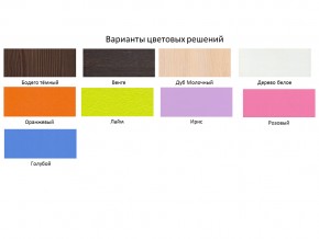 Кровать чердак Малыш 70х160 Белое дерево-Оранжевый в Катав-Ивановске - katav-ivanovsk.mebel74.com | фото 2