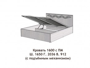 Кровать с подъёмный механизмом Диана 1600 в Катав-Ивановске - katav-ivanovsk.mebel74.com | фото 3