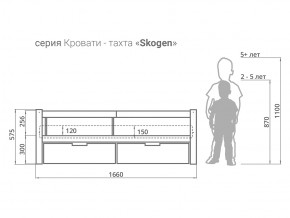 Кровать-тахта Svogen с ящиками и бортиком бежевый в Катав-Ивановске - katav-ivanovsk.mebel74.com | фото 3