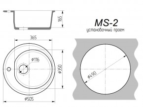 Кухонная мойка MS-2 в Катав-Ивановске - katav-ivanovsk.mebel74.com | фото 2