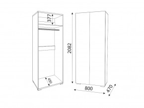 М01 (ручка брусок) Шкаф (2 двери) штанга в Катав-Ивановске - katav-ivanovsk.mebel74.com | фото