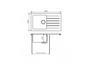 Мойка комбинированная Tolero twist TTS-860 Серый металлик 001 в Катав-Ивановске - katav-ivanovsk.mebel74.com | фото 2