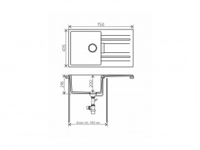 Мойка кварцевая Tolero Loft TL-750 Темно-бежевый 823 в Катав-Ивановске - katav-ivanovsk.mebel74.com | фото 2