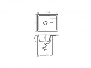 Мойка кварцевая Tolero R-107 Темно-бежевый 823 в Катав-Ивановске - katav-ivanovsk.mebel74.com | фото 2