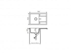 Мойка кварцевая Tolero R-112 Темно-бежевый 823 в Катав-Ивановске - katav-ivanovsk.mebel74.com | фото 2