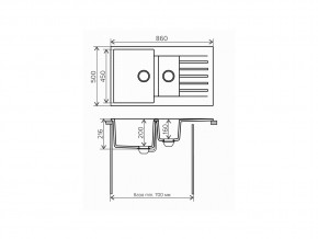 Мойка кварцевая Tolero R-118 Темно-бежевый 823 в Катав-Ивановске - katav-ivanovsk.mebel74.com | фото 2