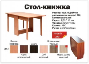 Прямой стол-книжка венге в Катав-Ивановске - katav-ivanovsk.mebel74.com | фото 2