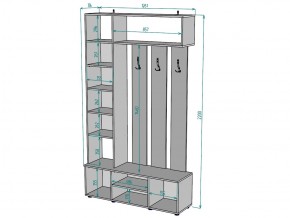 Прихожая с зеркалом V24_M в Катав-Ивановске - katav-ivanovsk.mebel74.com | фото 3