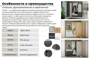 Прихожая Санти Белый/Дуб Крафт Золотой в Катав-Ивановске - katav-ivanovsk.mebel74.com | фото 3