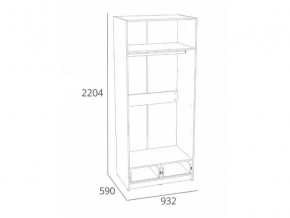 Шкаф для одежды Оттавия НМ 011.80 Антрацит в Катав-Ивановске - katav-ivanovsk.mebel74.com | фото 2