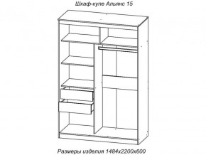 Шкаф-купе Альянс 15 комплект зеркал №2 в Катав-Ивановске - katav-ivanovsk.mebel74.com | фото 2