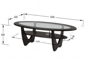 Стол журнальный Юпитер со стеклом СЖС-01 венге в Катав-Ивановске - katav-ivanovsk.mebel74.com | фото 2