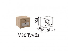 Тумба прикроватная Глэдис М30 Дуб золото в Катав-Ивановске - katav-ivanovsk.mebel74.com | фото 2